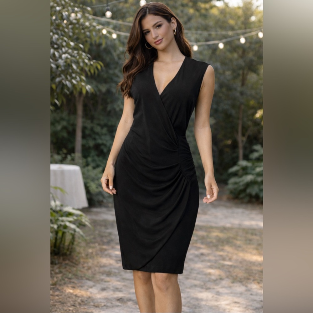 Ralph Lauren Black Label Dress 12 Stretch Sheath Career Church